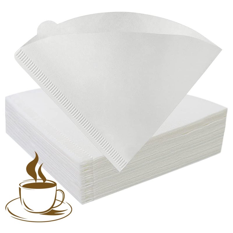YQL V02 Coffee Filter,Size02 200 Count Natural White Disposable Coffee Filters Paper Fit for Drip Coffee Dripper(2-6Cup) - Image 1